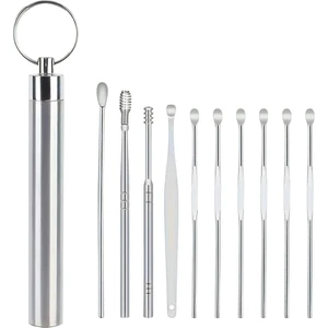 Sunup SN-27132 Paslanmaz Çelik 10’lu Kulak Temizleme Seti Kulak Temizleyici