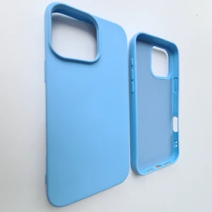 Pirok Store İphone 16 ProMax  (6.9 İnç) İle Uyumlu LOGOSUZ İçi Kadife Esnek Silikon Lansman Kılıf