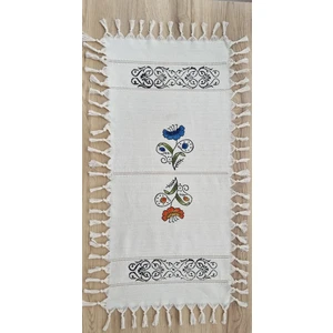 Otantik Desenli Tokat El Işi Tahtan Baskılı Buldan Kumaş Şemen Runner (40X90)