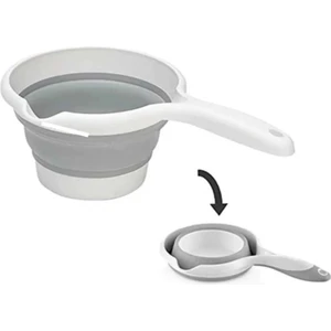 Katlanır Maşrapa Plastik Silikon Kulplu 1,2 Lt