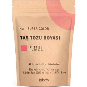 Hw - Toz Boya - Taş Tozu Boyası - Hobi Harcı Boyası - Mum Boyası - Pembe 100 gr