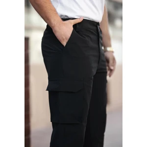 Erkek Kargo Cepli Dikiş Detaylı Kahve Taktik Paraşüt Pantolon