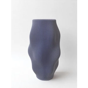 Ripple Form Vazo – Lavanta | Modern Dalga Desenli Dekoratif Vazo
