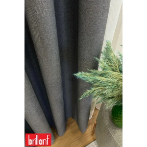 Keten Gri Renk 1/2,5 Normal Pile Kalın Tek Kanat Fon Perde