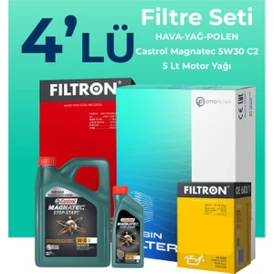 Kia Cerato 1.6 Dizel Filtre Bakım Seti Castrol Motor Yağlı (2016-2019) 4 Lü