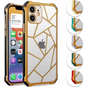 iphone 11 Promax Uyumlu Elektro Lazer - Süper Darbe Emici - Kamera Korumalı Lüks Lazer Kılıf Kapak