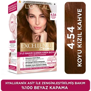 Loreal Excellence Creme Saç Boyası 4.54 Koyu Kızıl Kahve
