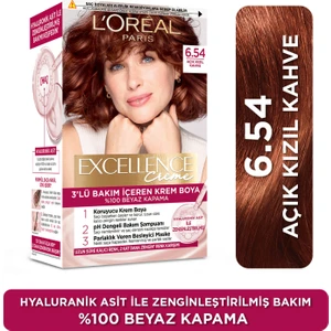 L'Oréal Paris  Creme Saç Boyası 6.54 Açık Kızıl Kahve