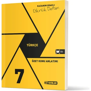 Hız Yayınları 7. Sınıf Türkçe Özet Konu Anlatımlı Etkinlik Kitabı