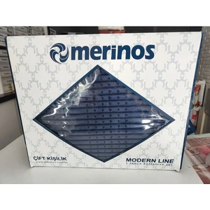 Modern Line 3 Parça Battaniye Seti - Lacivert  Yumuşak Polyester Doku