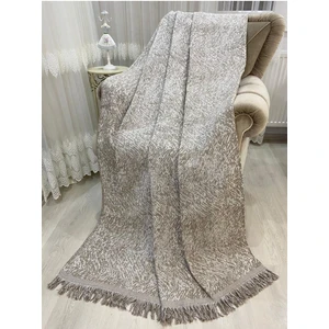 Lüks Pamuklu Koltuk-Çekyat Örtüsü Kahverengi 170X220 Çift Taraflı Terletmez Kaymaz