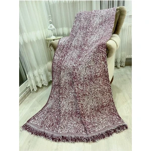 Lüks Pamuklu Koltuk-Çekyat Örtüsü Bordo Rengi 170X220 Çift Taraflı Terletmez