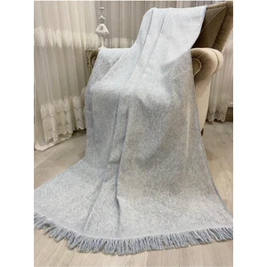 Lüks Pamuklu Koltuk-Çekyat Örtüsü Buz Mavisi 170X220 Çift Taraflı Terletmez.