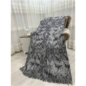 Pamuklu Koltuk - Çekyat Örtüsü 170X220 Alaca Siyah