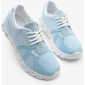 Kadın Sneaker Eva Taban Örgü Triko Koşu Ve Yürüyüş Spor Ayakkabı Renvis Mavi