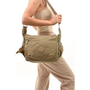 Sanmorris Unisex Suya Dayanıklı Krinkıl Kumaş Çok Gözlü Çapraz Okul, Seyahat ve Omuz Çantası 3045