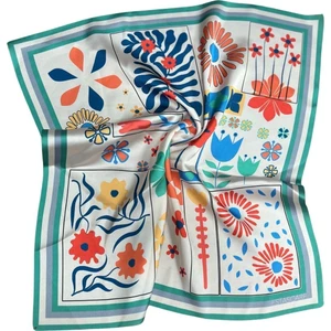 Çiçek Desenli Fular Estascarf