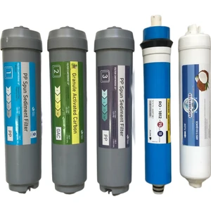 Su Arıtma Cihazı Kapalı Kasa Quick Ekonomik Filtre Seti 5'li Gri