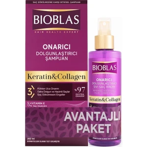 Collagen ve Keratin Şampuan 360 ml + Sıvı Saç Kremi 200 ml