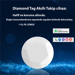 Dıamond Tag Akılli Apple Uyumlu 1 Yil Pil Suresi
