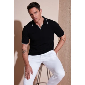 Streç Pamuklu Regular Fit Şerit Detaylı Polo Yaka T Shirt Erkek POLO YAKA T SHİRT 5902768