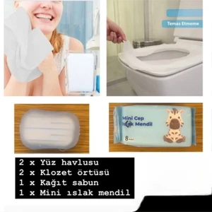 Poros Store Taşınabilir Mini Hijyen ve Seyahat Seti, Mavi