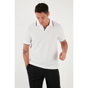 Streç Pamuklu Regular Fit Şerit Detaylı Polo Yaka T Shirt Erkek POLO YAKA T SHİRT 5902768