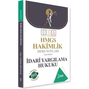 Yetki Yayınları  Çsa Idari Yargılama Hukuku Hakimlik Hmgs Der Notları 2025