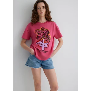Baskılı Pembe Tişört 1613104-71088