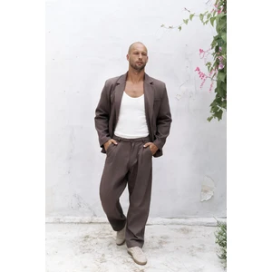 Ayyubay Kahve Pileli Erkek Pantolon