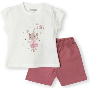 Hellobaby Baskılı 2 Ip Yenidoğan Kız Tshirt-Şort Kız Bebek