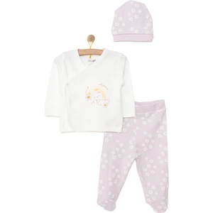 Hellobaby Kız Zıbın-Şapka-Patikli Alt Kız Bebek