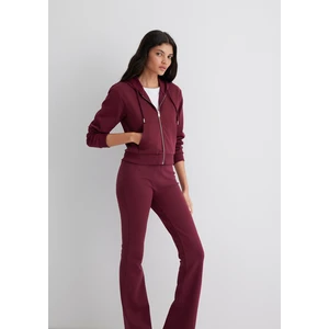 Kapüşonlu Bordo Interlok Sweatshirt 1S10424-70394