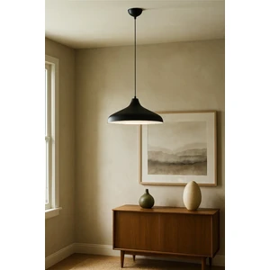 Nil Siyah Içi Gümüş Renk Özel Tasarım Modern Dekoratif Sarkıt Cafe - Mutfak Tekli Avize