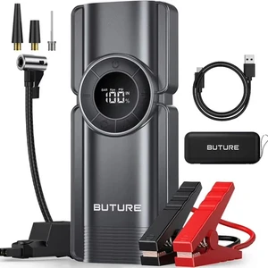 Beta01 3500A Akü Takviye Cihazı + Jump Starter + 20000mAh Power Bank + 150PSI Kompresör + LED Işık - 8 Koruma, Force Start