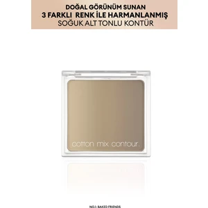 Doğal Görünümlü, 3 Farklı Renk Tonu Içeren, Uzun Süre Kalıcı Kontür Cotton Mix Contour (NO.1)