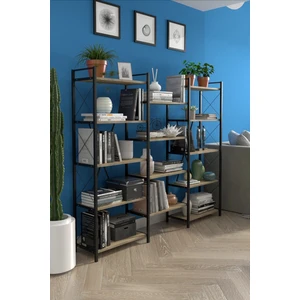Dekoratif Maxi Kitaplık Dosya Rafı Çok Amaçlı 14 Raflı Kitaplık 150 cm Çam