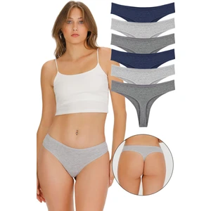 Kadın Brazilian Tanga 6'lı Paket Set - KTS1169