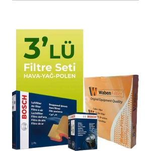 Toyota Corolla 1.5 Filtre Bakım Seti (2021-2024) 3 Lü