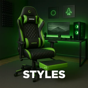 Styles KL-R61 Yeşil/siyah Oyuncu Koltuğu