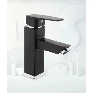 Siyah Kare Sabit Aç Kapa Lavabo Bataryası