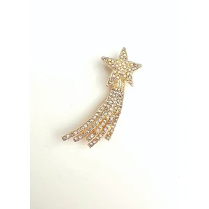 Kayan Yıldız Taşlı Broş