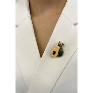 Mineli Avakado Broş (Ölçü:3 cm)