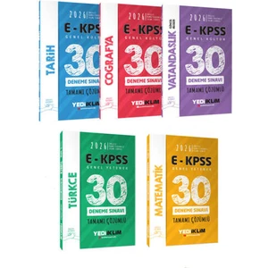 Yediiklim Yayınları 2026 Ekpss Tüm Adaylar Için Gk-Gy Tüm Dersler 30 Deneme Seti