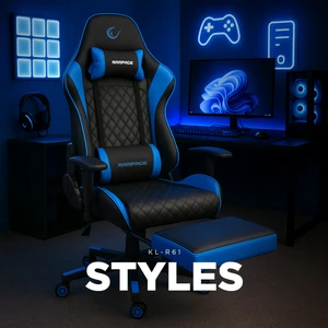 Styles KL-R61 Mavi/siyah Oyuncu Koltuğu