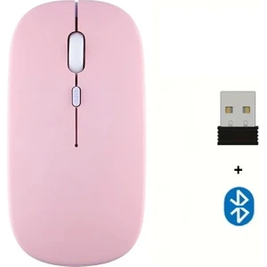 M.TK Moveteck Apple iPad Macbook Telefon Telefon Laptop Tablet Uyumlu Şarj Edilebilir Kablosuz Ince Hafif Bluetooth Renli Mouse Fare