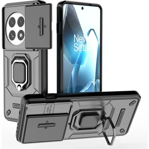 Digital Computer Home Oneplus 13 Kılıf Pc+Tpu Kickstand Telefon Koruyucu Lens Kapağı Ile-Siyah (Yurt Dışından)