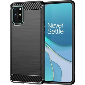 Digital Computer Home 1.8mm Esnek Karbon Fiber Doku Tpu Kılıf Ultra Ince Düşmeye Karşı Dayanıklı Telefon Kılıfı Fırçalanmış Yüzeyli Oneplus 8t-Siyah (Yurt Dışından)