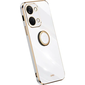 Digital Computer Home Xınlı Oneplus Nord 3 5g/ace 2V Halka Tutucu Kickstand Tpu Kılıf Galvanik Telefon Kılıfı-Beyaz (Yurt Dışından)
