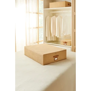 Ocean Home Textile Büyük Boy Jüt Baza Altı Valiz Düzenleyici Destekli Kutu Hurç  55 x 70 x 18 cm